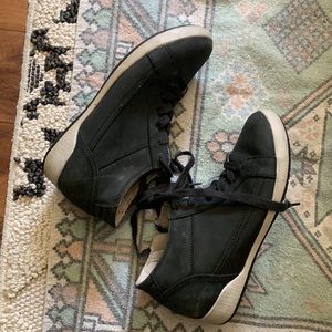 Dansko Women 38 Leather Nubuck Onyx Walking Athletic Shoes 7.5 Black